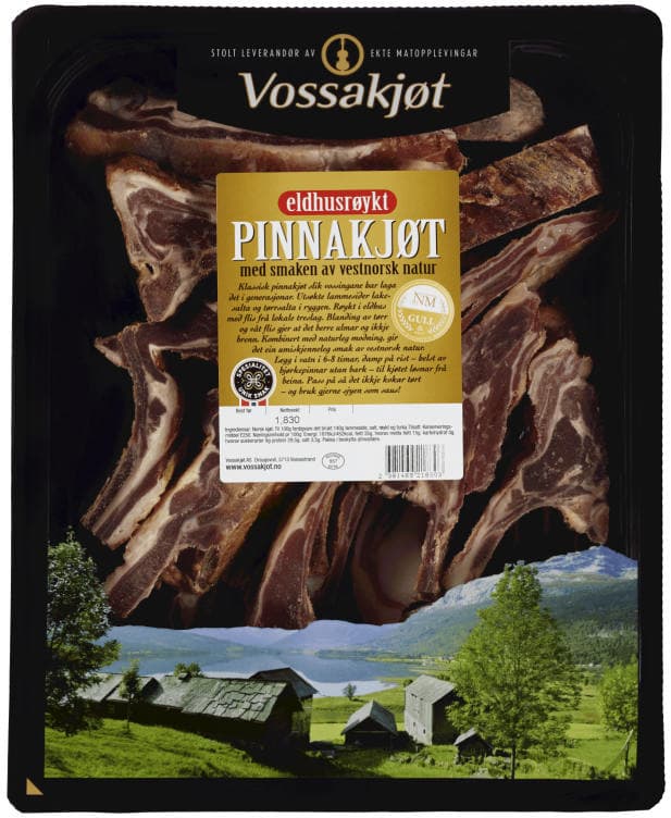 Pinnekjøtt Eldhusrøkt Ca1,8kg Vossakjøt 1,8 kg
