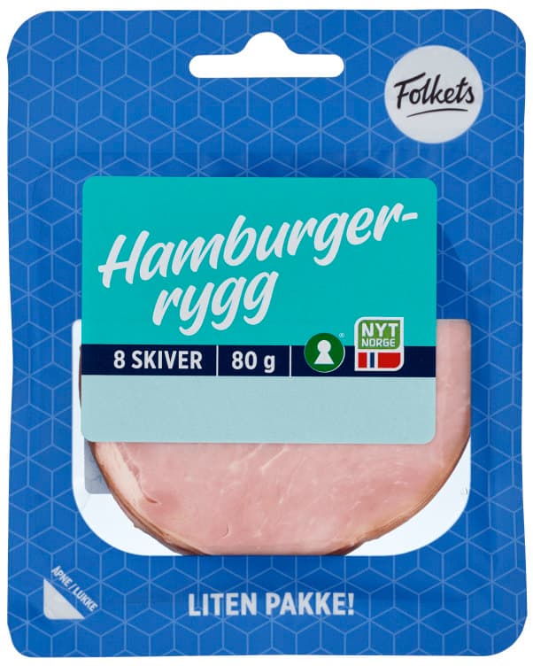 Hamburgerrygg 80g Folkets 80 g