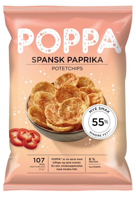 Poppa Chips Spansk Paprika 80g 80 g