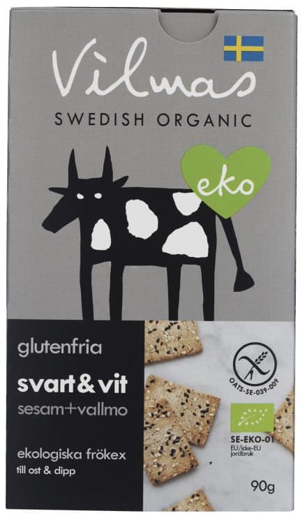 Kjeks Black&White glutenfri 90g Vilmas 90 g