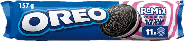 Oreo Kjeks Vanilje&Bringebær Dobbel 157g