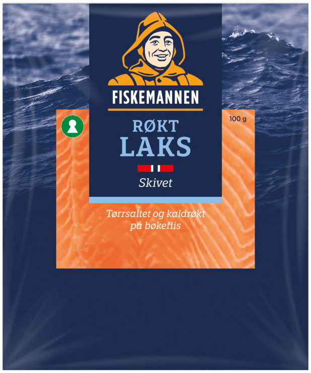 Laks Røkt Skivet 100g Fiskemannen