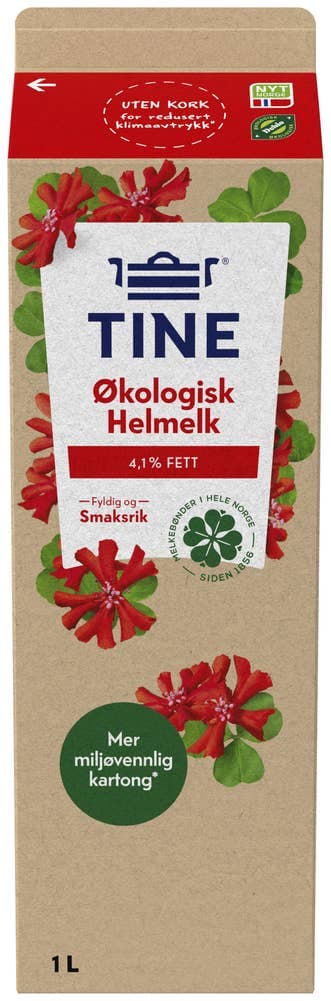 Økologisk helmelk 1 l 1000 ml
