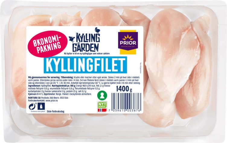 Kyllingfilet 1400g Kyllinggården