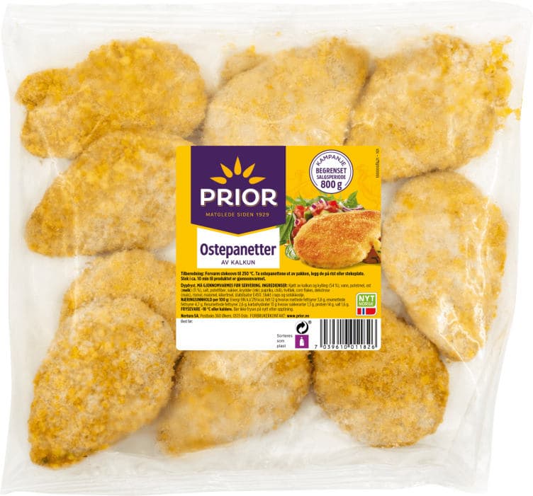 Ostepanett Kalkun 800g Prior