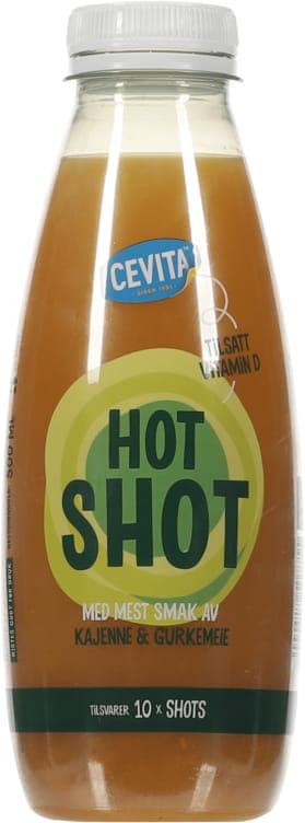 Hotshot Vitamin D Kajenne og Gurkemeie 500ml Cevita