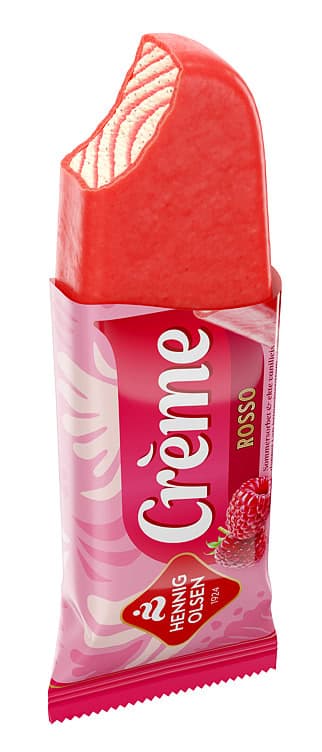 Crème Rosso&Sorbet Bringebær 94ml Hennig-Olsen