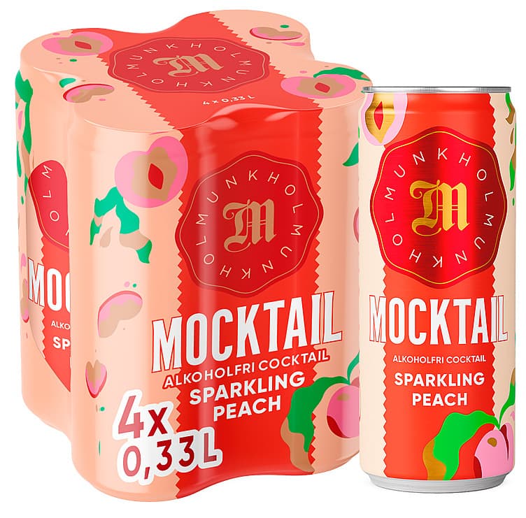 Munkholm Mocktail Peach 0,33lx4 boks 1320 ml