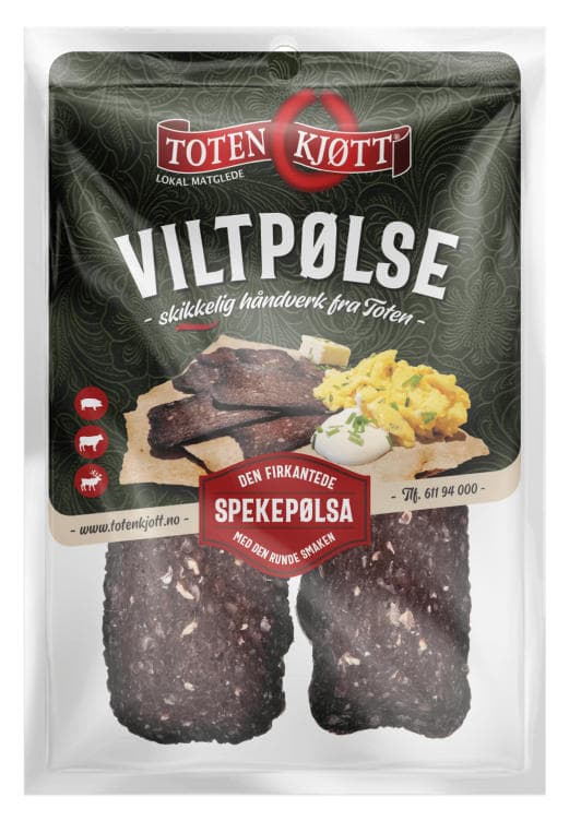 Viltpølse 100g Toten Kjøtt
