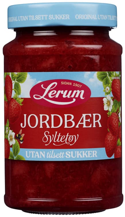 Jordbærsyltetøy u/Sukker 425g Lerum