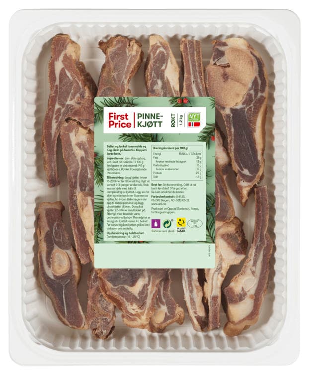 Pinnekjøtt Røkt Ca1,2kg First Price