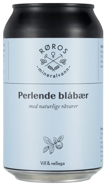 Blåbærdrikk Perlende 0,33l boks Røros