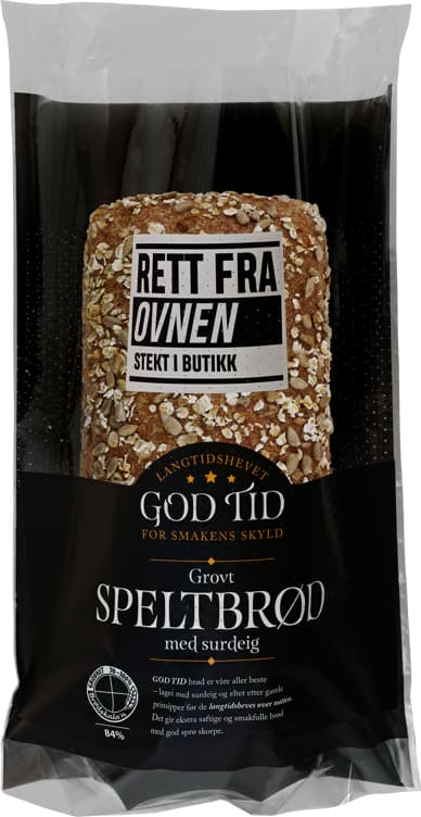 Grovt Speltbrød Rett Fra Ovnen Kløverbakeriet 750g God Tid