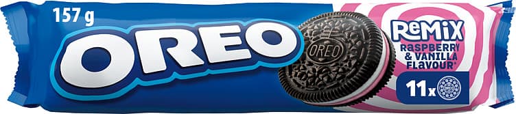 Oreo Kjeks Vanilje&Bringebær Dobbel 157g