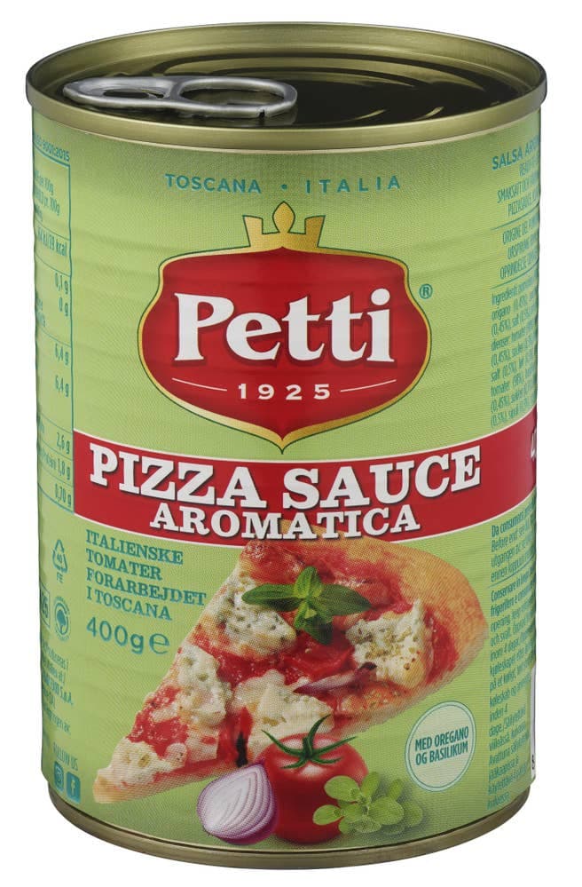 Pizza Sauce Aromatica Oregano og Basilikum 400g Petti