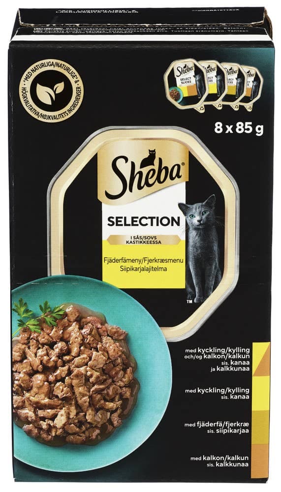 Sheba Selection Våt Kattemat med And, Kylling, Fjærfe og Kalkun 680g