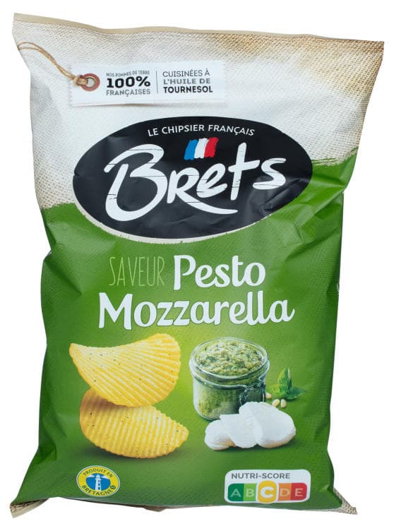 Brets Potetchips med Pesto&Mozzarella 125g
