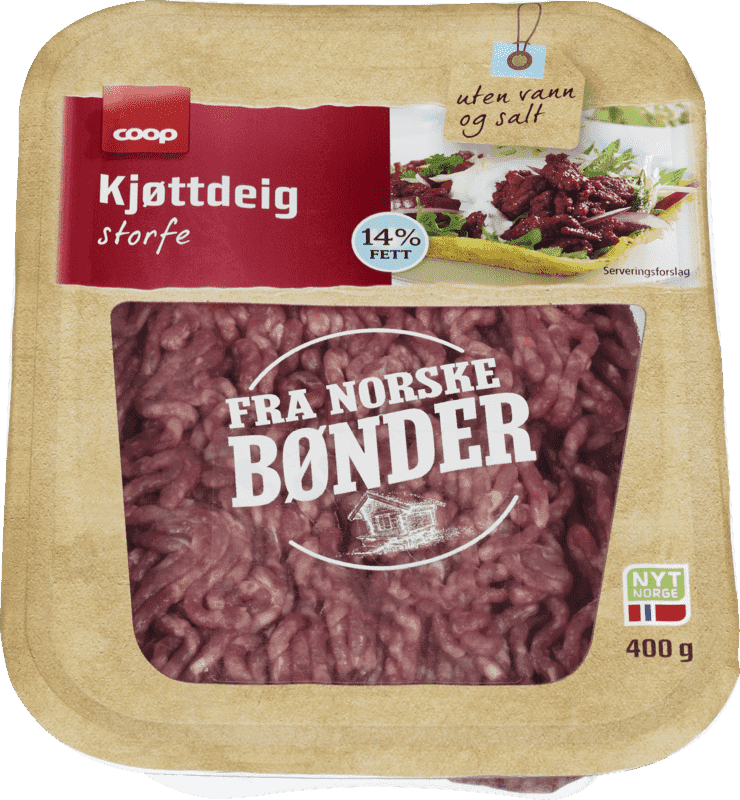 Coop Kjøttdeig 14% 400g 400 g
