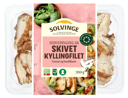 Skivet Kyllingfilet Soltørket Tomat og Basilikum 200g
