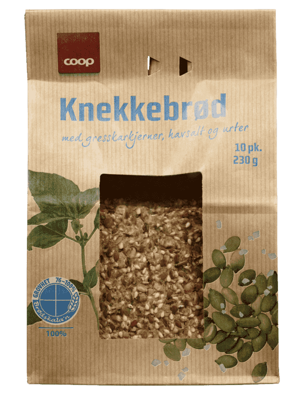 Knekkebrød med Urter & Havsalt 230g Coop