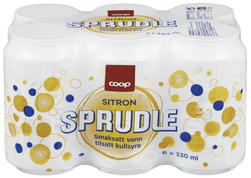 Coop Sprudle Sitron 6stk x 0,33l