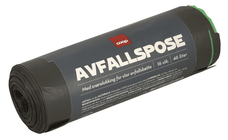 Coop Avfallspose 46l med Snørelukking 16stk
