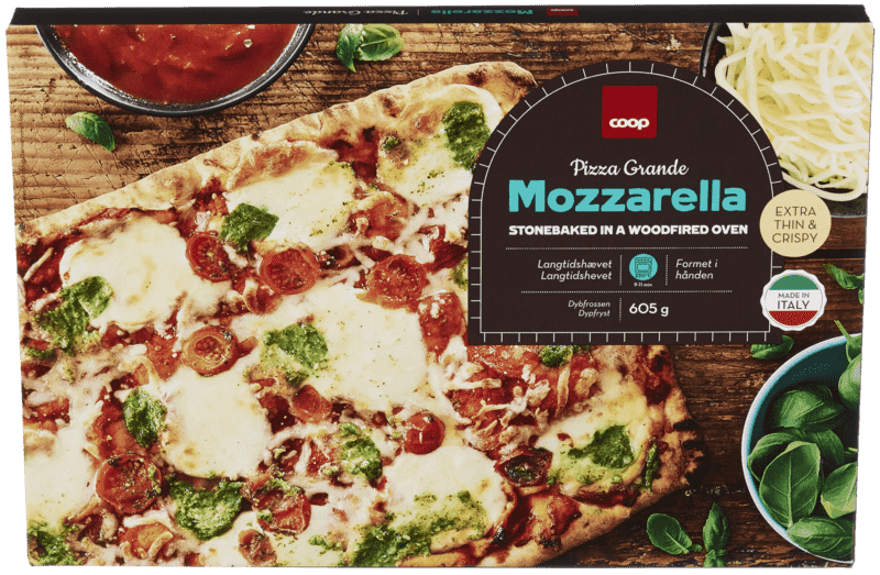 Pizza med Mozzarella 605g Coop