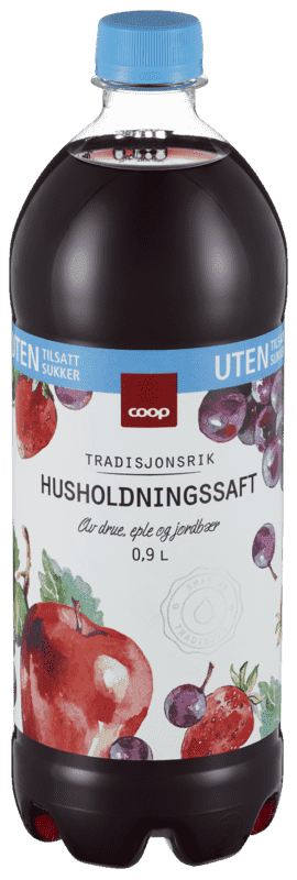 Husholdningssaft uten Tilsatt Sukker 900ml Coop