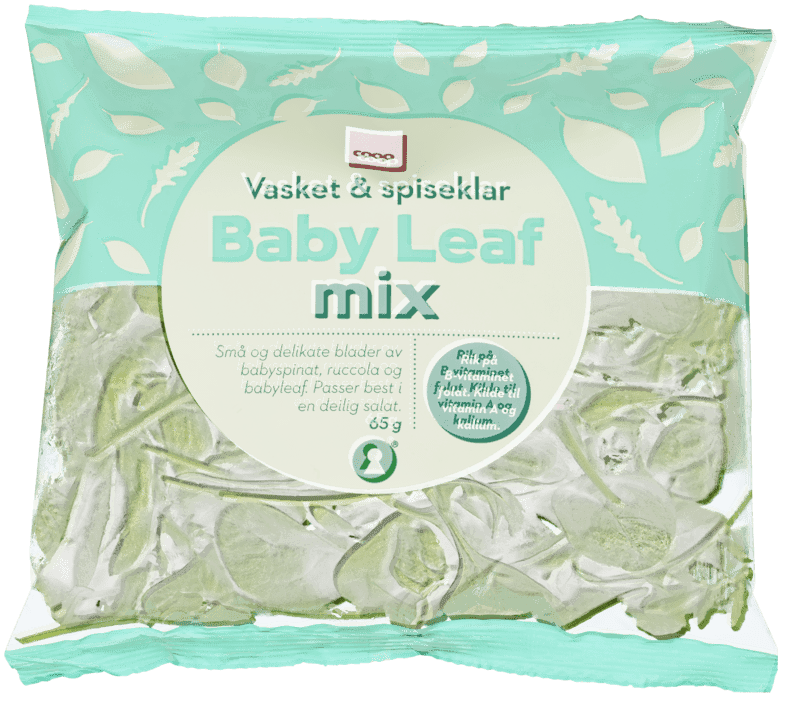 Vasket & Spiseklar Babyleafsalat Mix 65g Coop