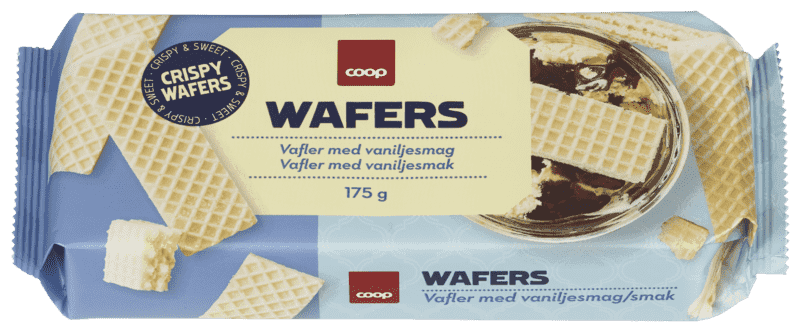 Wafers Vanilje 175g Coop