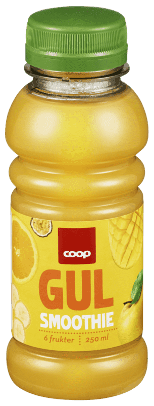 Smoothie Gul 6 Frukter 250ml Coop
