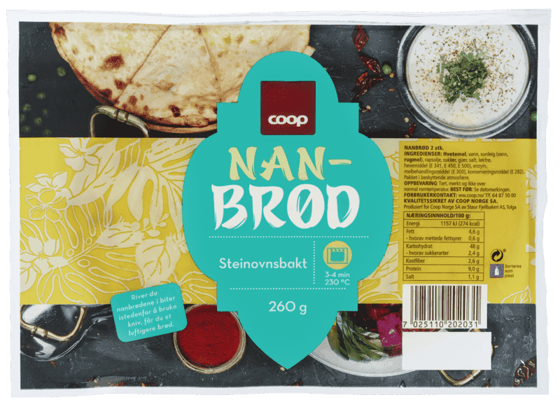 Coop Nanbrød 2pk 2x130g 260 g