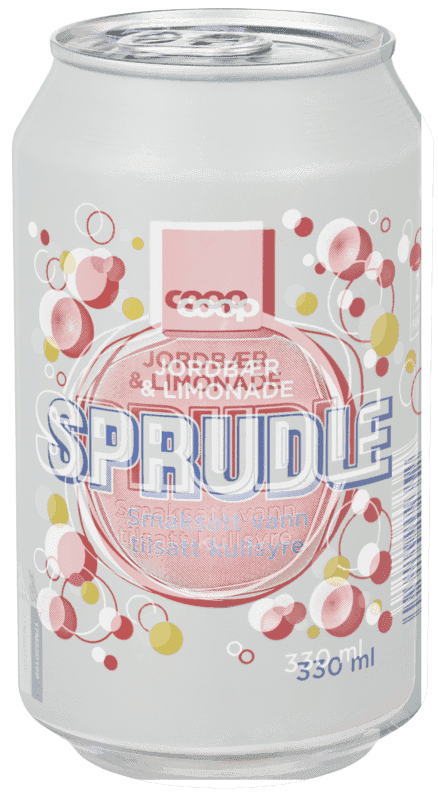 Sprudle Jordbær/Sitron 330ml Coop