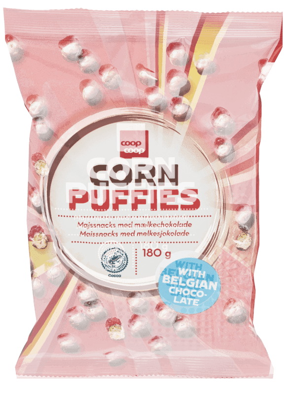 Corn Puffies Melkesjokolade 180g Coop
