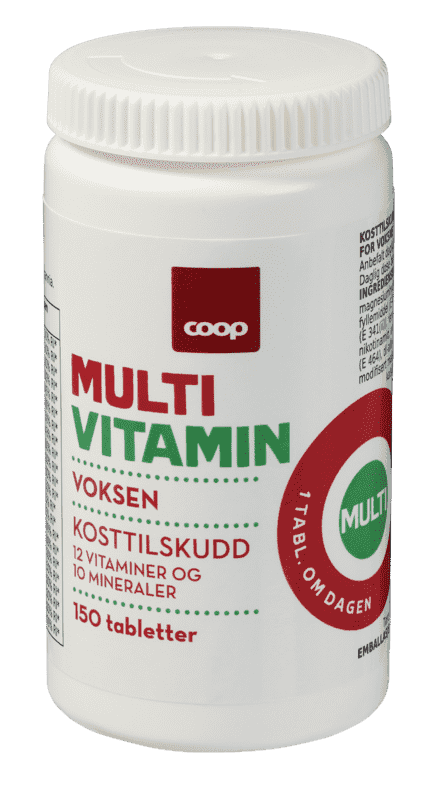 Adult Multivitamin 150tabletter Coop 150 stk