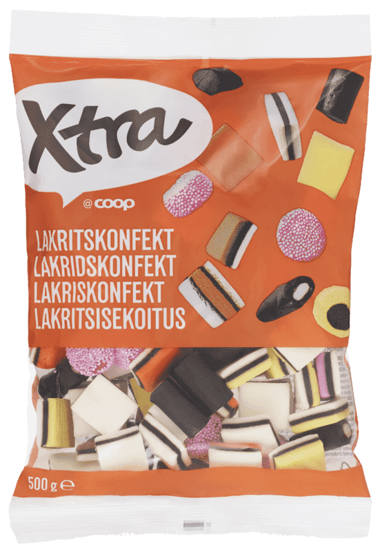 Lakriskonfekt 500g X-tra