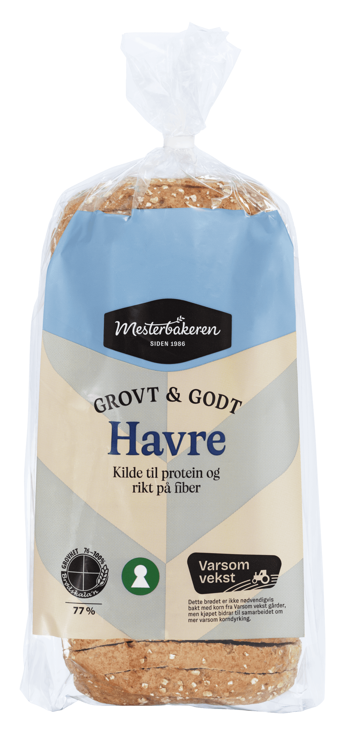 Grovt & Godt Havre Oppskåret 750g Mesterbakeren