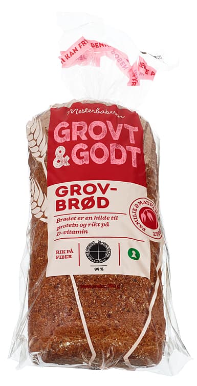 Grovt & Godt Grovbrød Oppskåret 750g Mesterbakeren