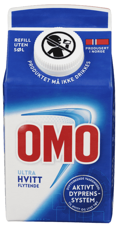 Omo Ultra Hvitt Flytende Refill 490ml