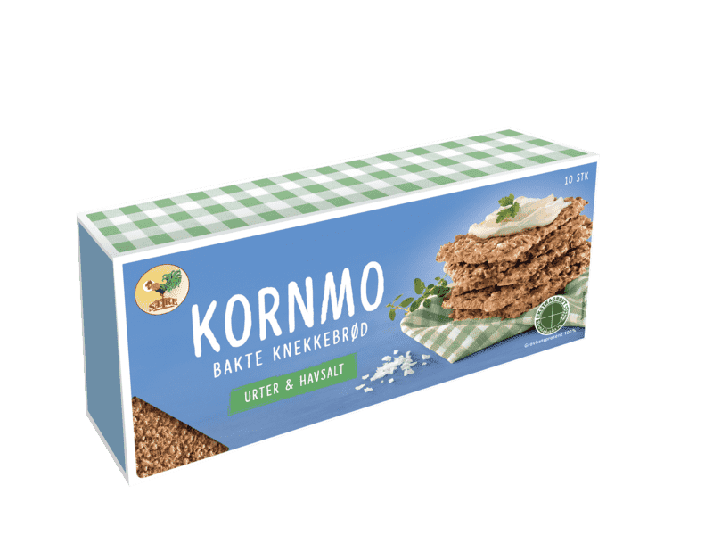 Kornmo Knekkebrød Urter & Havsalt 200g Sætre
