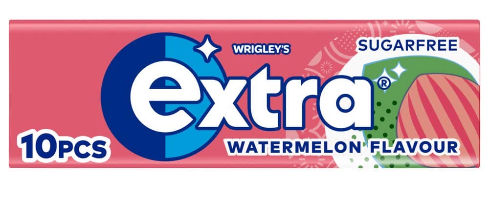 Extra Vannmelon Smak Sukkerfri 10 stk, 14 g