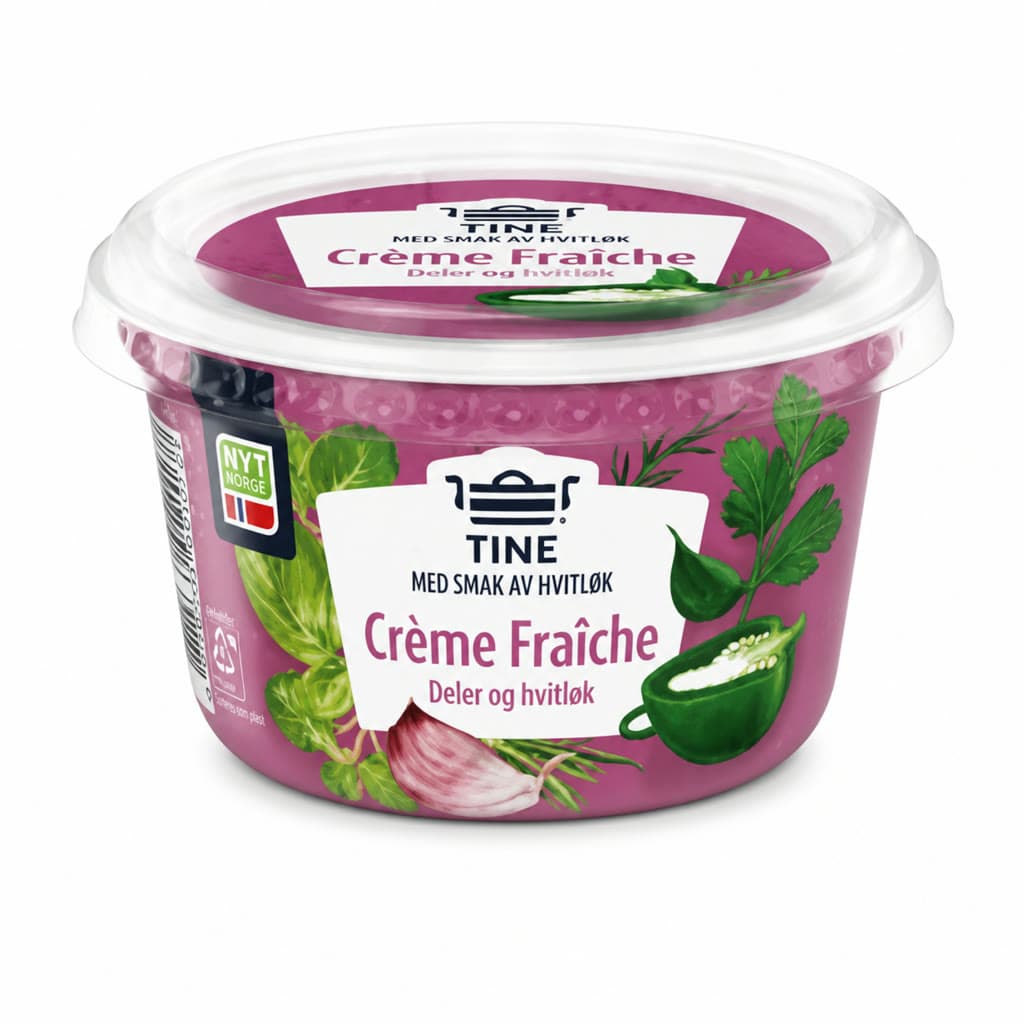 Crème Fraîche Urter & Hvitløk 300g Tine