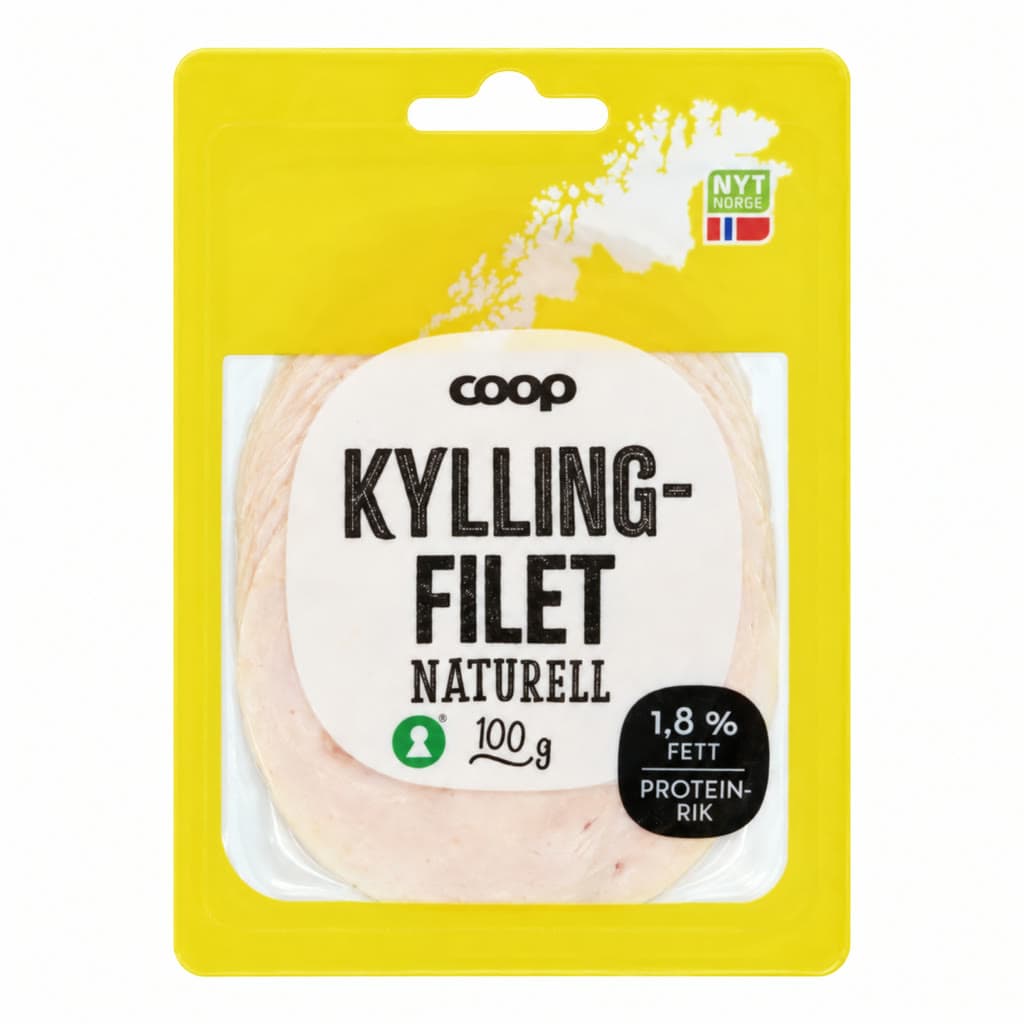 Kyllingfilet Naturell 100g Coop