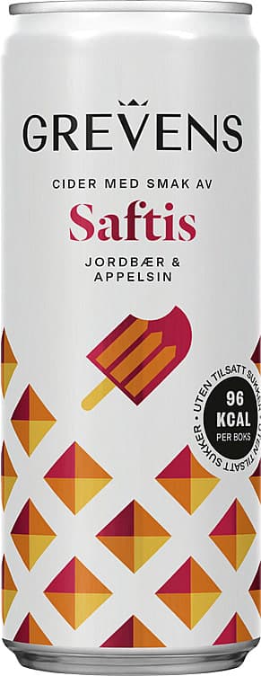 Hansa Grevens Sommercider Saftis Jordbær og Appelsin 330ml boks