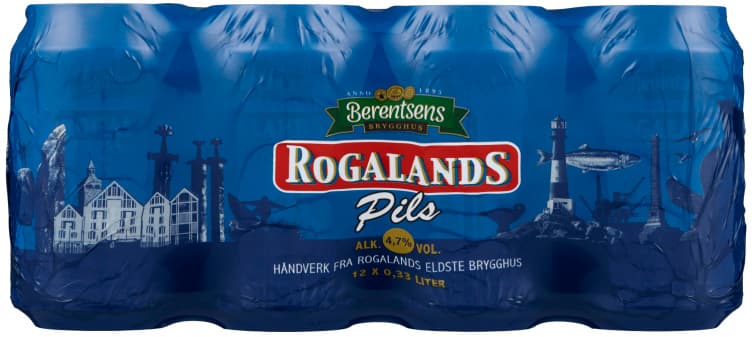 Rogalands Pils 0,33lx12 boks Berentsens 3960 ml