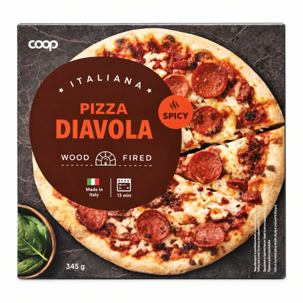 Pizza Diavola Pepperoni 345g Coop