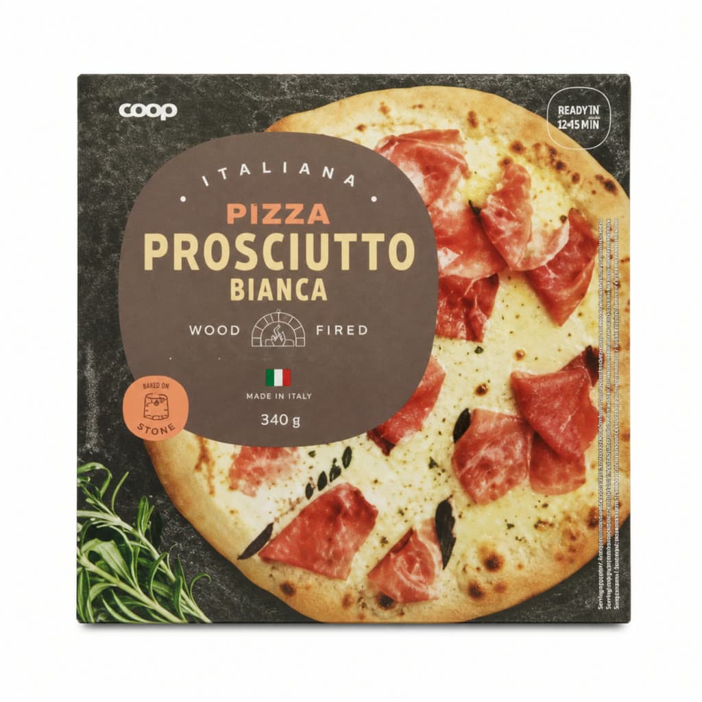Pizza Prosciutto Bianca 345g Coop
