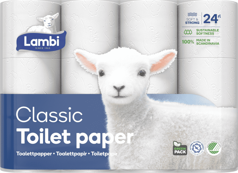 Toalettpapir Hvit 24pk Lambi 24 stk
