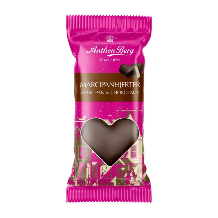 Marsipanhjerter 84g Anthon Berg