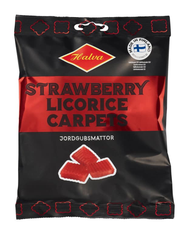 Licorice Carpets Strawberry 125g Halva